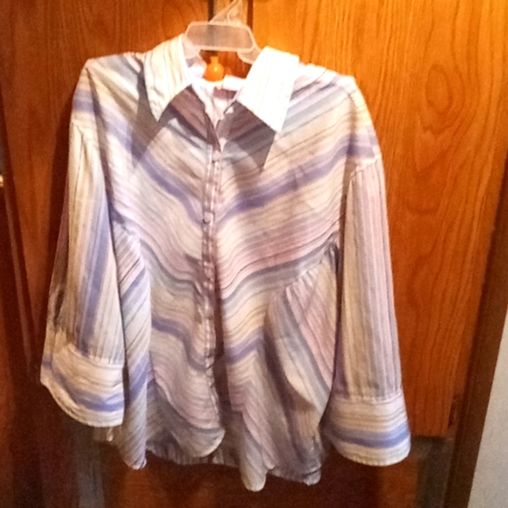 Striped multicolor womens blouse